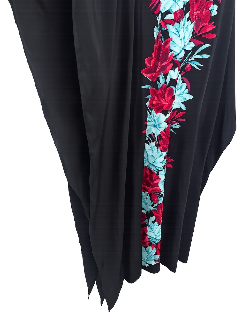 Lands' End Black Swim Cover-Up, Size M
Red and Teal Floral Panel - Picture 3 of 4